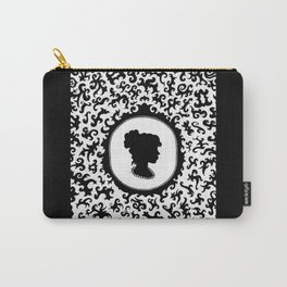 Victorian Cameo Carry-All Pouch | Black and White, Illustration, Graphic Design 