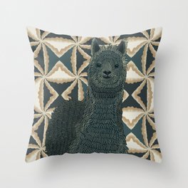 Cute Alpaca Throw Pillow