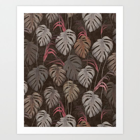 Earthy Leaves Art Print