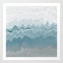 Blue Geode Abstract Art Print