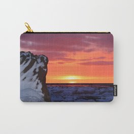 Golden Sunset on Sea and  Snow Carry-All Pouch