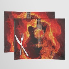 Guitar in Flames Placemat