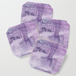 Dreamscape in purple:  an organic, modern, abstract art print design Coaster