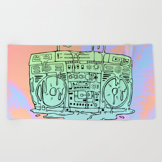 Boombox Beach Towel