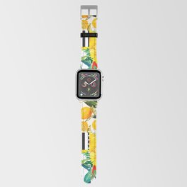 Italian,Sicilian art,patchwork,summer Flowers Apple Watch Band