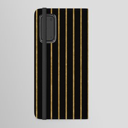 Gold And Black Line Collection Android Wallet Case