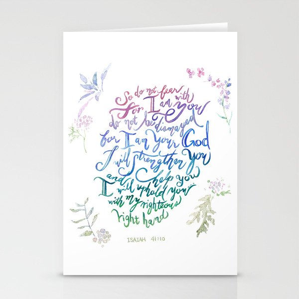 I am with You - Isaiah 41:10 Stationery Cards