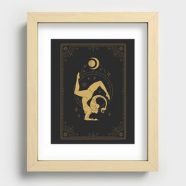 Scorpio Zodiac Sign Tarot Pieces Mermaid Bohemian Art Deco Gold and Black Recessed Framed Print