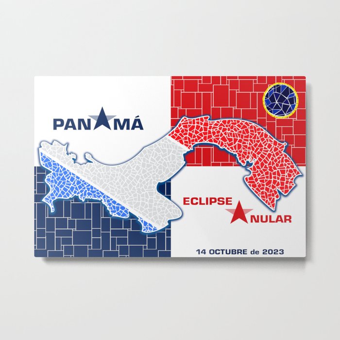 Panama Annular Eclipse 2023 Metal Print