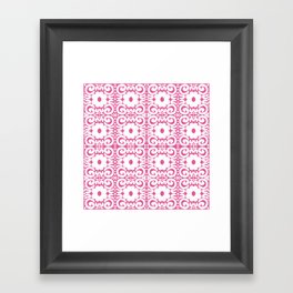 Spring Daisy Retro Lace Hot Pink Framed Art Print