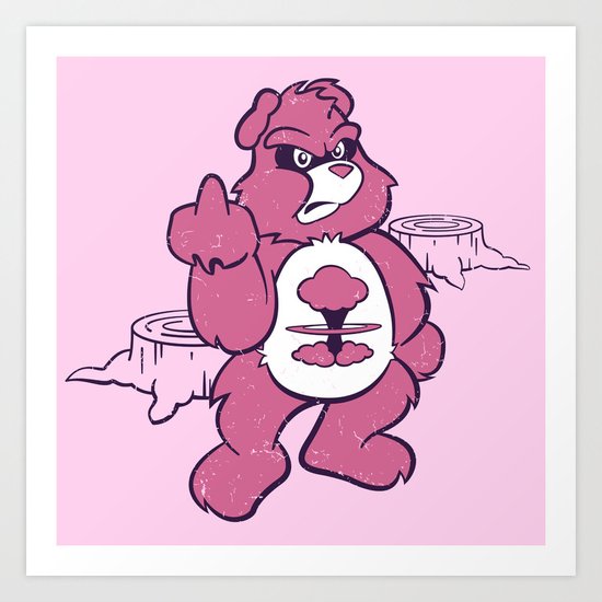 Don't Care Bear Art Print