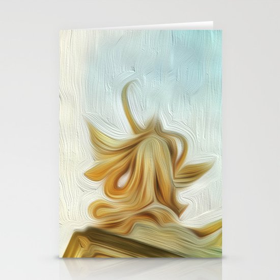 golden hair Stationery Cards