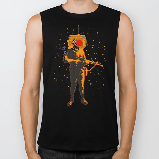 War Soldier Collage 1 Biker Tank