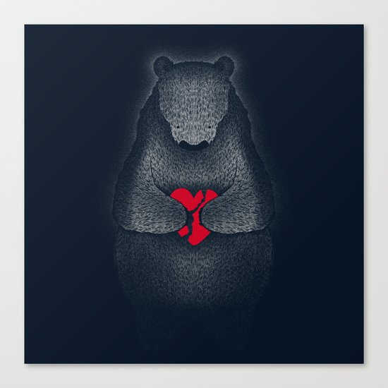 Broken (Dark Blue) Canvas Print