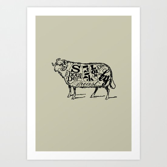 Mutton Cuts Art Print