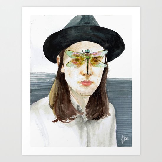 FIREFLY-EYED Art Print