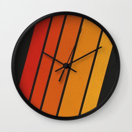 Retro 70s Stripes Wall Clock