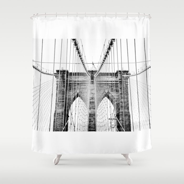 Brooklyn Bridge Shower Curtain By Norwin Society6 Brooklyn Bridge Shower Curtain