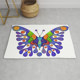 Elenissina - colourful butterfly Rug