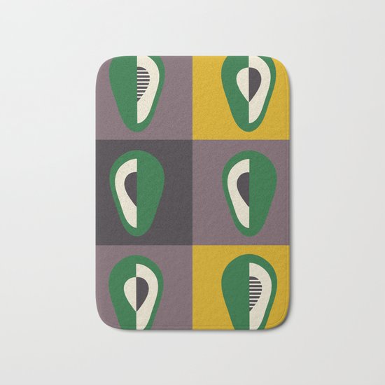 Avocado print Bath Mat