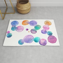 Flowing Watercolor Circles Rug