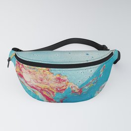 Blue and orange marble Fanny Pack