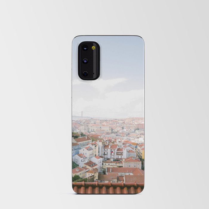 Cityscape of Lisbon Portugal | Pastel colored travel photography Android Card Case