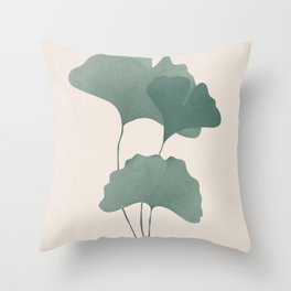 Ginkgo Leaves Throw Pillow