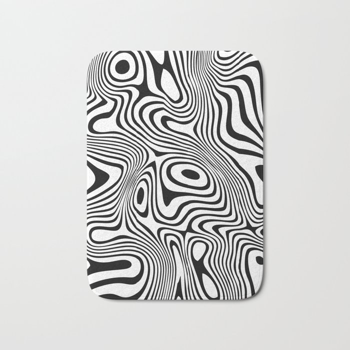Abstract Zebra Pattern Bath Mat