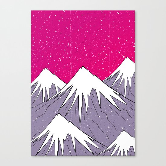 The mountains and the Snow Canvas Print