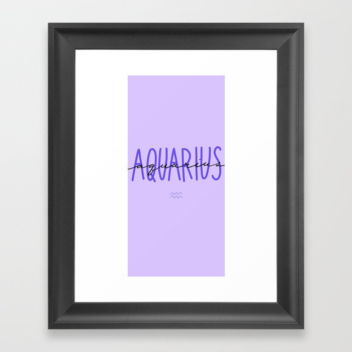 Aquarius Framed Art Print