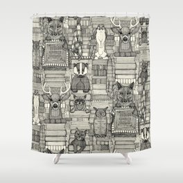 books and blankies black pearl Shower Curtain