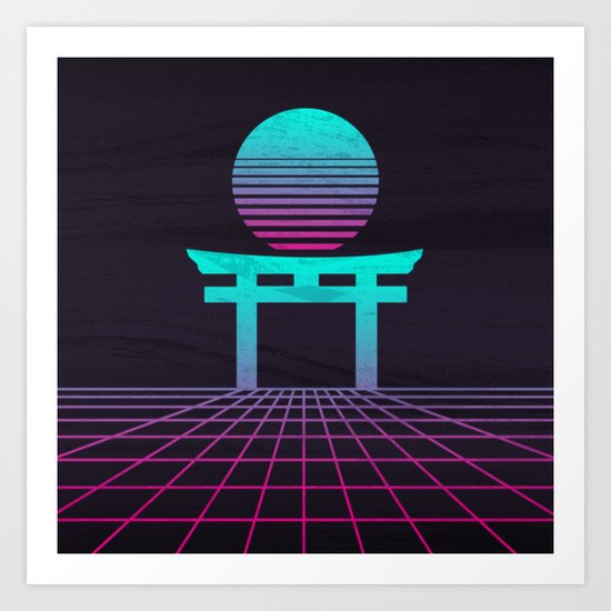 Neon Japan Art Print