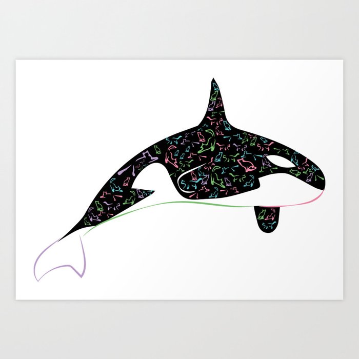 Cat Orca - Orcat Art Print