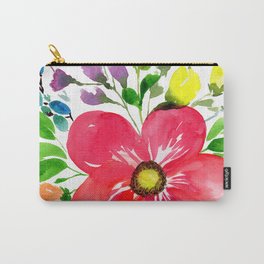 Bright Floral Carry-All Pouch