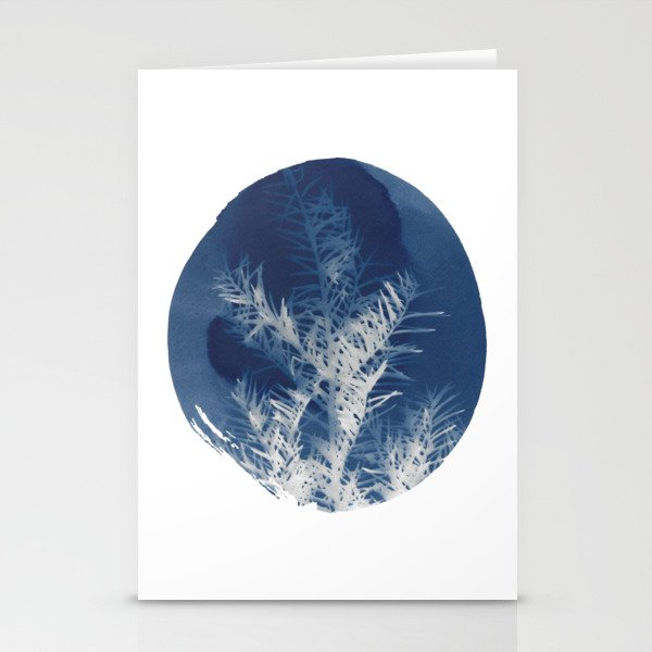 Jackie Partridge Art - Pine Branch Cyanotype Stationery Cards