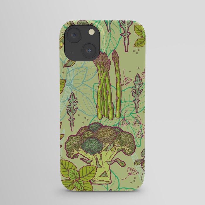 Green vegetables pattern. iPhone Case