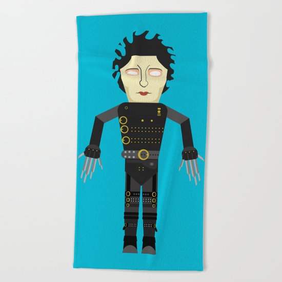 Vector Edward Hand scissors Beach Towel