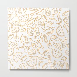 Modern Sweet Food Pattern Art Metal Print | Foodstore, Roomdecor, Foodbag, Wallpaper, Digital, Graphite, Pattern, Foodart, Foodpillow, Foodphonecase 