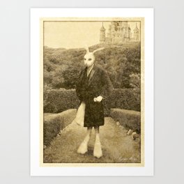 Dark Victorian Portrait: The White Rabbit Art Print