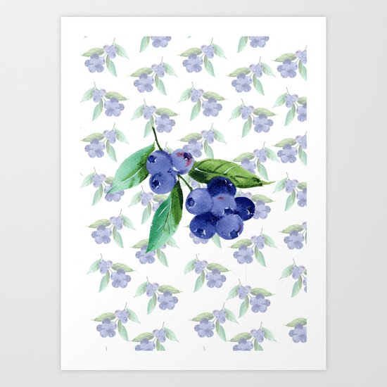 blueberries Art Print