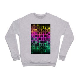 Metallic Colorful Sequins Look-Disco Ball Image GlitterPattern Crewneck Sweatshirt