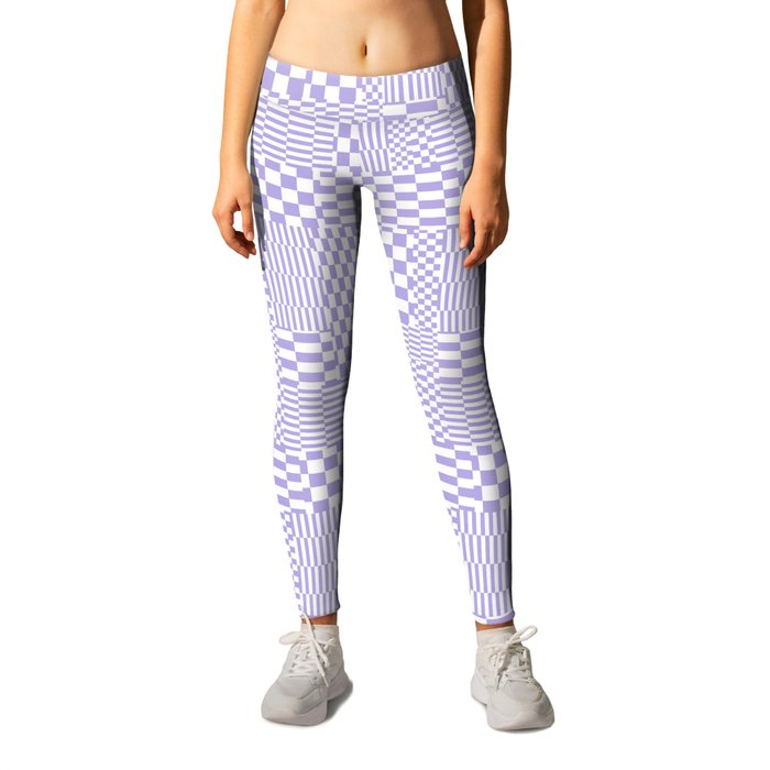 Glitchy Checkers // Lavender Leggings