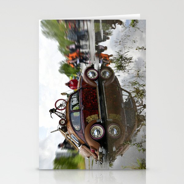Old Beetle and its reflection  Stationery Cards