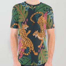 Jungle Cats - Roaring Tigers All Over Graphic Tee
