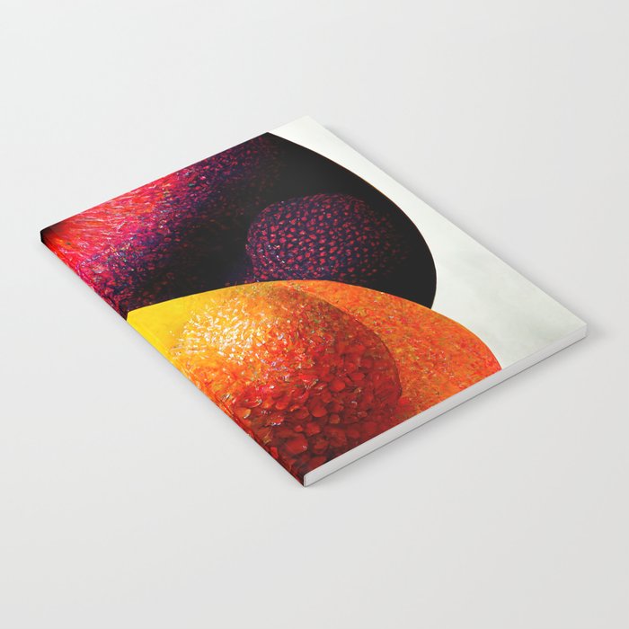 Fruit Pose - Abstract Minimalist Digital Retro Poster Art Notebook