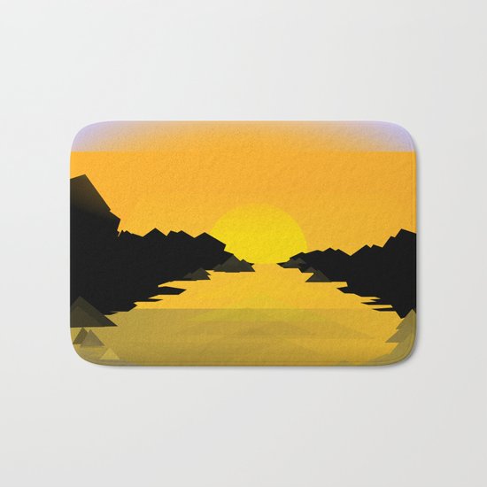 Sunset on the sea Bath Mat