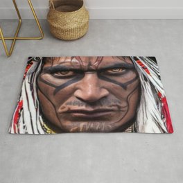 Apache Indian Face Rug