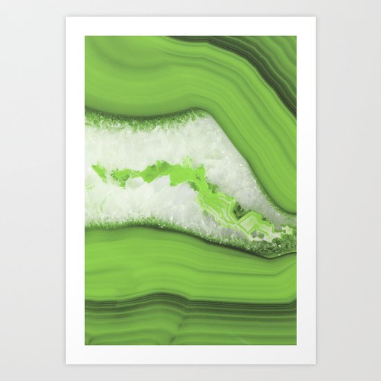 Greenery Agate Art Print