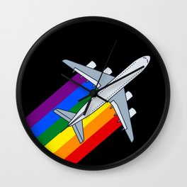 Rainbow Aircraft 747 jumbo jet travel gay lgbt rainbow Jet  Wall Clock | Rainbowflag, Gaygift, Queerart, Aviation, Airline, Awesome, Jumbojet, Pridemarch, Lgbtqia, 747 